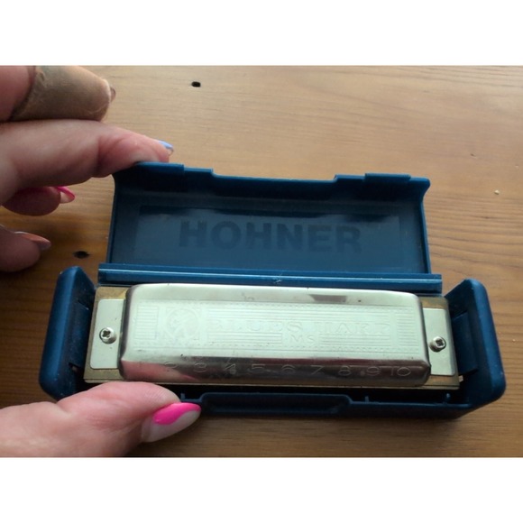 Vintage M. Hohner Blues Harp Key Of G Harmonica with case Made In Germany - Picture 2 of 12